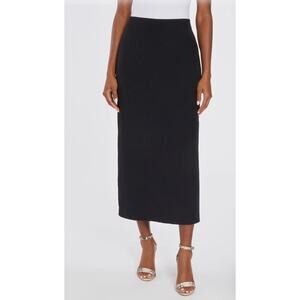 Kasper Black Midi Pencil Skirt Size 6 Classic Career Office Work Skirt NWOT